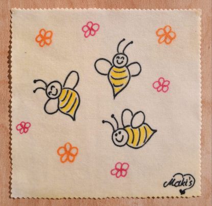Bild von Maki's handbemaltes Bienenwachs-Tuch S