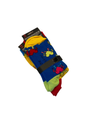 Picture of Socken - Socks 4 Fun - More Fun In Life!!! - Gelb mit blauem Bund und roter Ferse