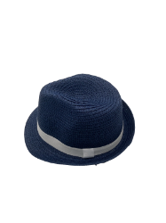 Picture of  Kinder Papierhut - Blau mit weißem Band 