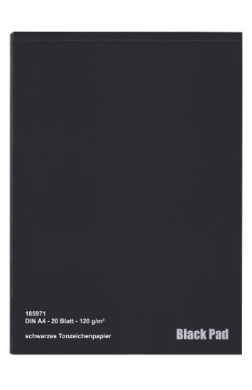 Picture of Tonzeichenpapier schwarz 120gr. A4 20Bl.