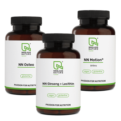 Show details for Beste Jahre" Bundle: NN Ginseng + Lecithin, NN Osteo & NN Motion® Arthro" Picture of Beste Jahre" Bundle: NN Ginseng + Lecithin, NN Osteo & NN Motion® Arthro"
