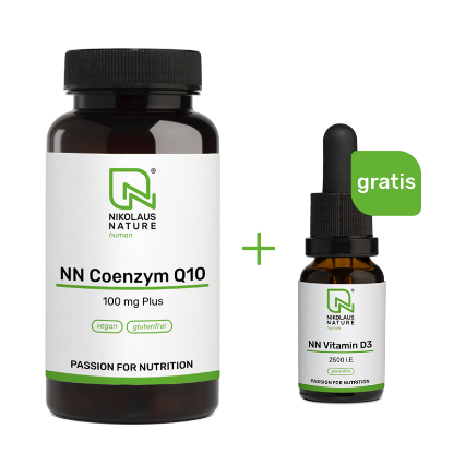 Show details for NN Coenzym Q10 100 mg + GRATIS NN Vitamin D3 2500 Picture of NN Coenzym Q10 100 mg + GRATIS NN Vitamin D3 2500