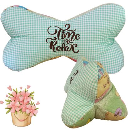 Zeige Details für Leseknochen „Time to Relax“ – Fröhliches Karo trifft nostalgischen Charme Bild von Leseknochen „Time to Relax“ – Fröhliches Karo trifft nostalgischen Charme
