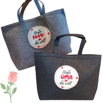 Zeige Details für Filztasche "Beste Mama/Oma" Bild von Filztasche "Beste Mama/Oma"