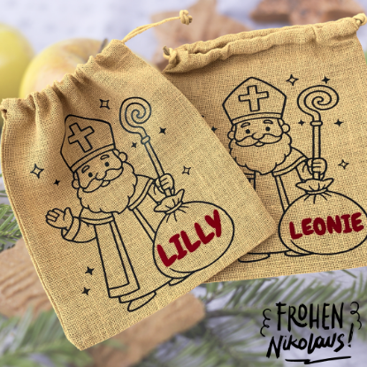 Zeige Details für Nachhaltiges,Personalisierbares Jute-Nikolosackerl 25x30 cm Bild von Nachhaltiges,Personalisierbares Jute-Nikolosackerl 25x30 cm