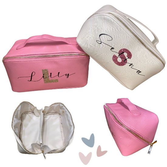 Picture of Personalisierte Kosmetiktasche – edle Kosmetiktasche in Lederoptik ✨