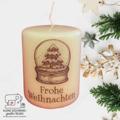 Picture of Weihnachtskerze „Frohe Weihnachten“ – stilvoll, schlicht & festlich 🎁