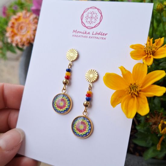 Picture of GlaubAnDich - Ohrstecker aus Edelstahl mit bunten Perlen