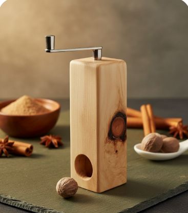 Bild von Zirbenholz Muskatnuss Reibe