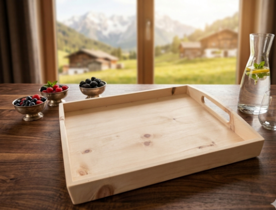 Bild von Zirbenholz Serviertablett
