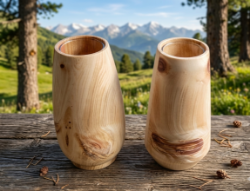 Bild von Zirbenholz Vase